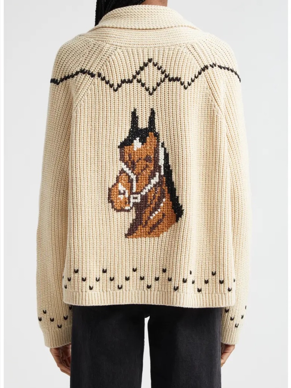 The Great. horse lodge cardigan size 2 medium oversized excellent condition - Picture 3 of 12